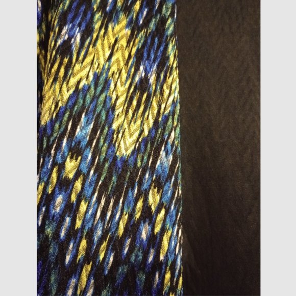 Like New Kasper 3/4-Sleeve Open-Front Printed-Knit Cardigan, Size 3X - Picture 5 of 6